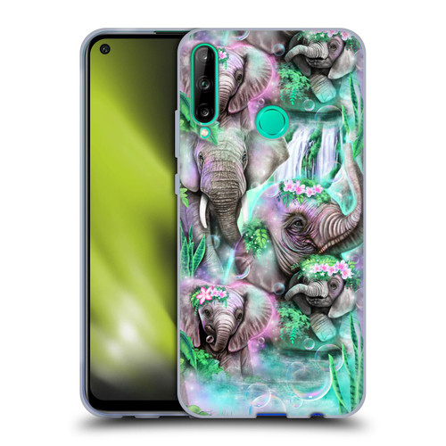 Sheena Pike Animals Daydream Elephants Lagoon Soft Gel Case for Huawei P40 lite E