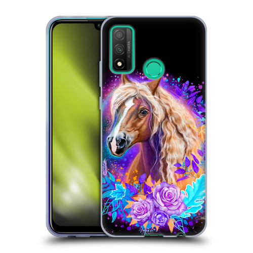 Sheena Pike Animals Purple Horse Spirit With Roses Soft Gel Case for Huawei P Smart (2020)