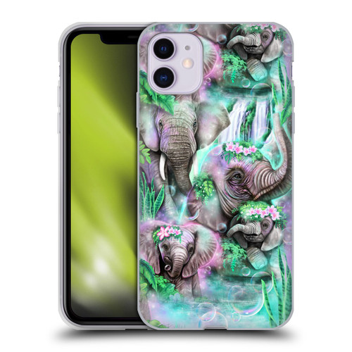 Sheena Pike Animals Daydream Elephants Lagoon Soft Gel Case for Apple iPhone 11
