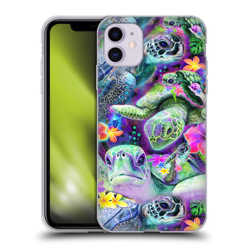 Sheena Pike Animals Daydream Sea Turtles & Flowers Soft Gel Case for Apple iPhone 11