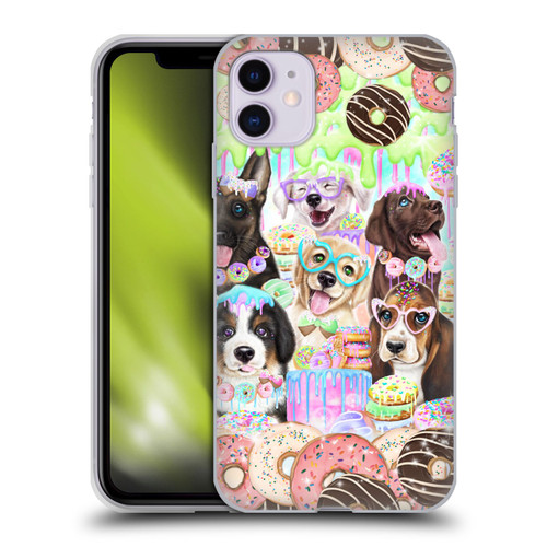 Sheena Pike Animals Puppy Dogs And Donuts Soft Gel Case for Apple iPhone 11