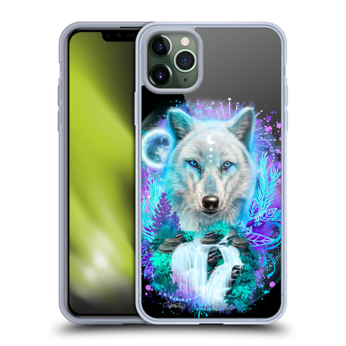 Sheena Pike Animals Winter Wolf Spirit & Waterfall Soft Gel Case for Apple iPhone 11 Pro Max