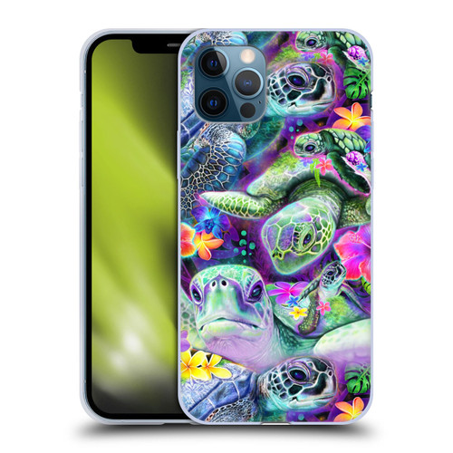 Sheena Pike Animals Daydream Sea Turtles & Flowers Soft Gel Case for Apple iPhone 12 / iPhone 12 Pro