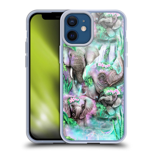 Sheena Pike Animals Daydream Elephants Lagoon Soft Gel Case for Apple iPhone 12 Mini