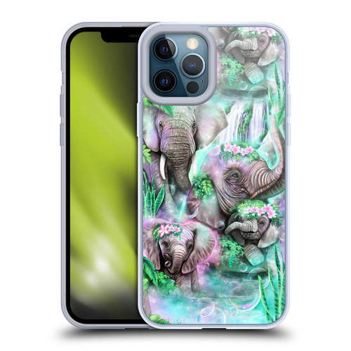 Sheena Pike Animals Daydream Elephants Lagoon Soft Gel Case for Apple iPhone 12 Pro Max
