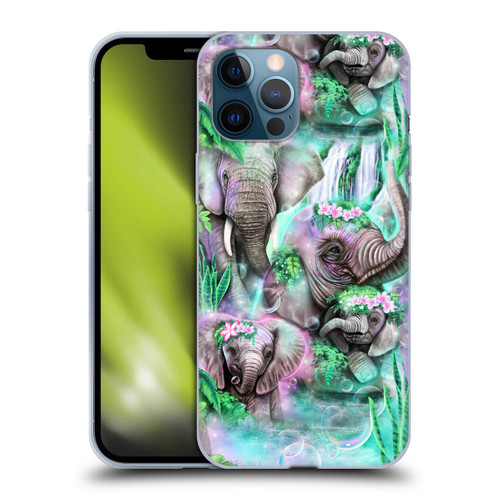 Sheena Pike Animals Daydream Elephants Lagoon Soft Gel Case for Apple iPhone 12 Pro Max