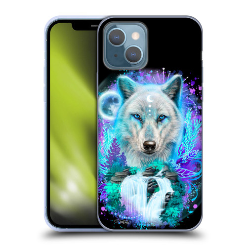 Sheena Pike Animals Winter Wolf Spirit & Waterfall Soft Gel Case for Apple iPhone 13