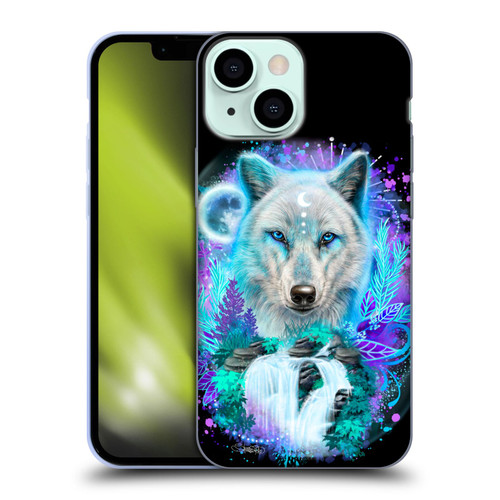 Sheena Pike Animals Winter Wolf Spirit & Waterfall Soft Gel Case for Apple iPhone 13 Mini