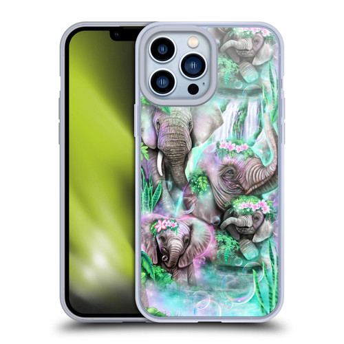Sheena Pike Animals Daydream Elephants Lagoon Soft Gel Case for Apple iPhone 13 Pro Max