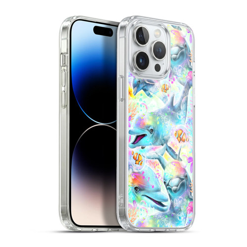 Sheena Pike Animals Rainbow Dolphins & Fish Soft Gel Case for Apple iPhone 13 Pro Max & MagSafe