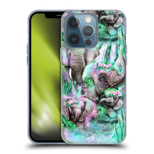 Sheena Pike Animals Daydream Elephants Lagoon Soft Gel Case for Apple iPhone 13 Pro
