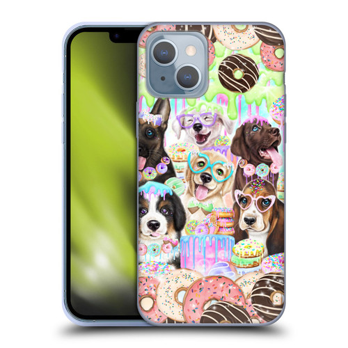 Sheena Pike Animals Puppy Dogs And Donuts Soft Gel Case for Apple iPhone 14