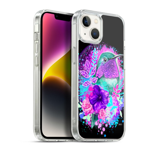 Sheena Pike Animals Purple Hummingbird Spirit Soft Gel Case for Apple iPhone 14 Plus & MagSafe