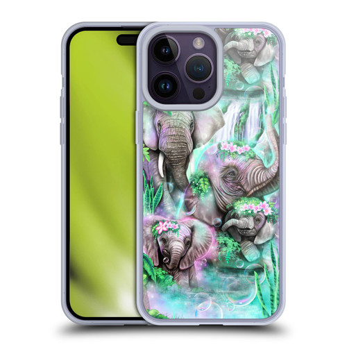 Sheena Pike Animals Daydream Elephants Lagoon Soft Gel Case for Apple iPhone 14 Pro Max