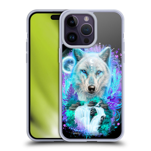 Sheena Pike Animals Winter Wolf Spirit & Waterfall Soft Gel Case for Apple iPhone 14 Pro Max