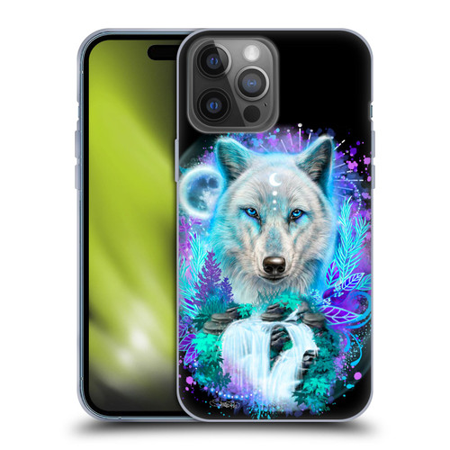 Sheena Pike Animals Winter Wolf Spirit & Waterfall Soft Gel Case for Apple iPhone 14 Pro Max