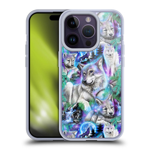Sheena Pike Animals Daydream Galaxy Wolves Soft Gel Case for Apple iPhone 14 Pro