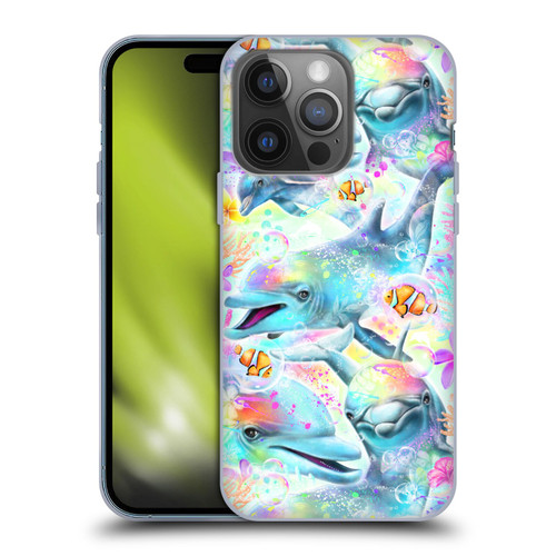 Sheena Pike Animals Rainbow Dolphins & Fish Soft Gel Case for Apple iPhone 14 Pro