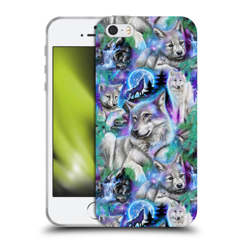 Sheena Pike Animals Daydream Galaxy Wolves Soft Gel Case for Apple iPhone 5 / 5s / iPhone SE 2016