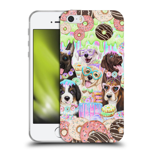 Sheena Pike Animals Puppy Dogs And Donuts Soft Gel Case for Apple iPhone 5 / 5s / iPhone SE 2016