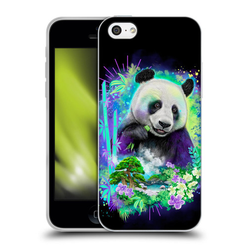 Sheena Pike Animals Rainbow Bamboo Panda Spirit Soft Gel Case for Apple iPhone 5c