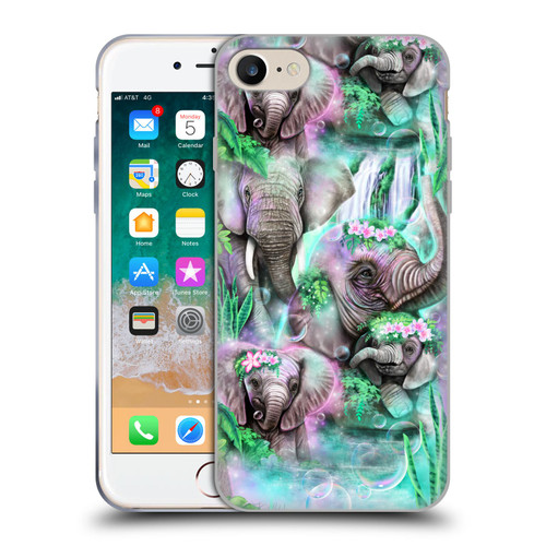 Sheena Pike Animals Daydream Elephants Lagoon Soft Gel Case for Apple iPhone 7 / 8 / SE 2020 & 2022