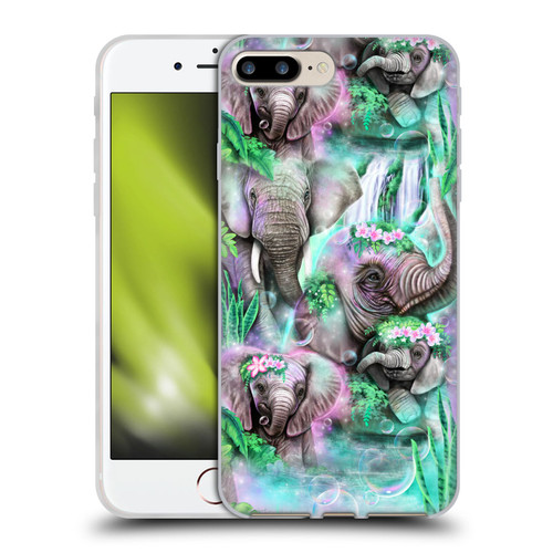 Sheena Pike Animals Daydream Elephants Lagoon Soft Gel Case for Apple iPhone 7 Plus / iPhone 8 Plus