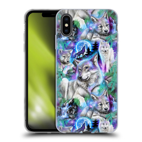 Sheena Pike Animals Daydream Galaxy Wolves Soft Gel Case for Apple iPhone XS Max