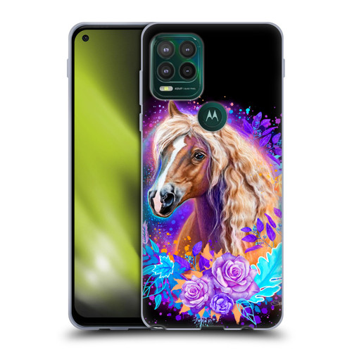 Sheena Pike Animals Purple Horse Spirit With Roses Soft Gel Case for Motorola Moto G Stylus 5G 2021
