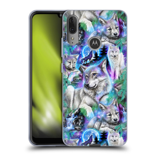 Sheena Pike Animals Daydream Galaxy Wolves Soft Gel Case for Motorola Moto E6 Plus