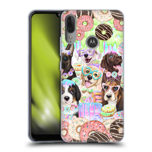 Sheena Pike Animals Puppy Dogs And Donuts Soft Gel Case for Motorola Moto E6 Plus