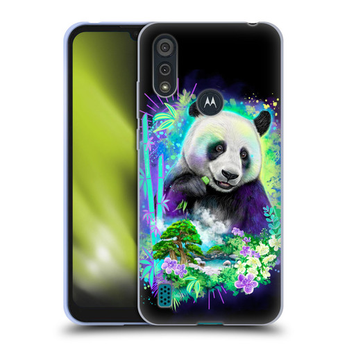 Sheena Pike Animals Rainbow Bamboo Panda Spirit Soft Gel Case for Motorola Moto E6s (2020)