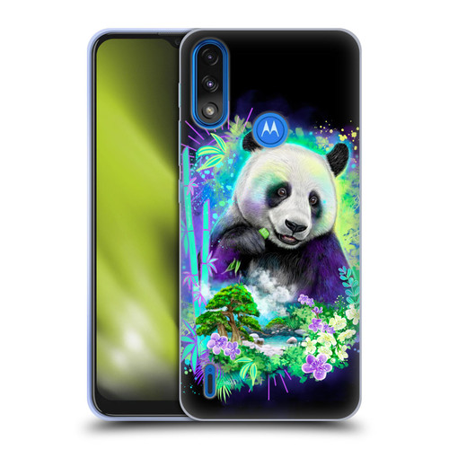 Sheena Pike Animals Rainbow Bamboo Panda Spirit Soft Gel Case for Motorola Moto E7 Power / Moto E7i Power