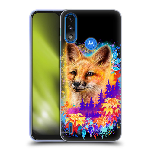 Sheena Pike Animals Red Fox Spirit & Autumn Leaves Soft Gel Case for Motorola Moto E7 Power / Moto E7i Power