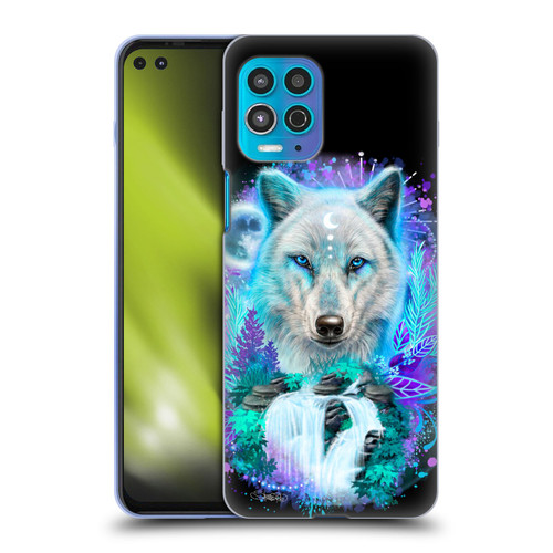 Sheena Pike Animals Winter Wolf Spirit & Waterfall Soft Gel Case for Motorola Moto G100