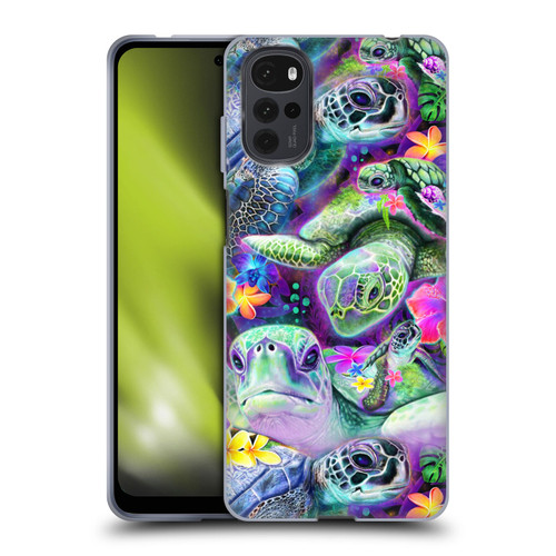 Sheena Pike Animals Daydream Sea Turtles & Flowers Soft Gel Case for Motorola Moto G22