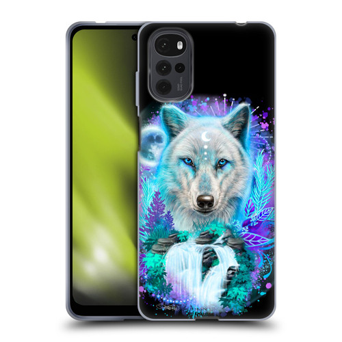 Sheena Pike Animals Winter Wolf Spirit & Waterfall Soft Gel Case for Motorola Moto G22