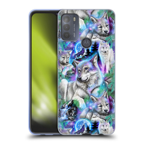 Sheena Pike Animals Daydream Galaxy Wolves Soft Gel Case for Motorola Moto G50