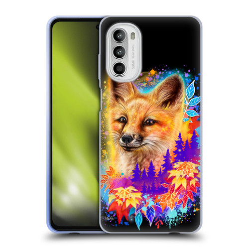 Sheena Pike Animals Red Fox Spirit & Autumn Leaves Soft Gel Case for Motorola Moto G52