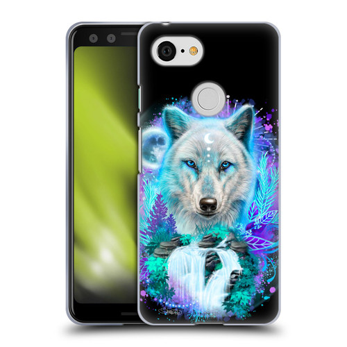 Sheena Pike Animals Winter Wolf Spirit & Waterfall Soft Gel Case for Google Pixel 3