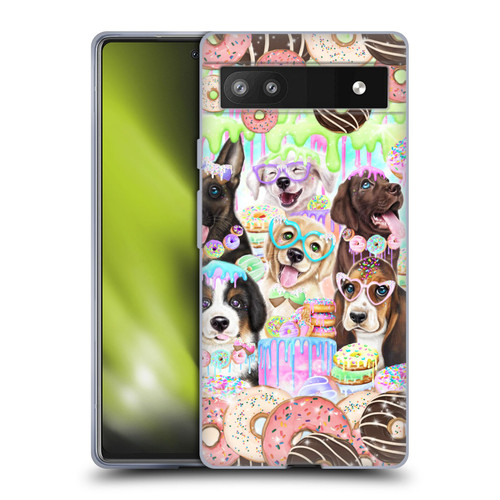 Sheena Pike Animals Puppy Dogs And Donuts Soft Gel Case for Google Pixel 6a