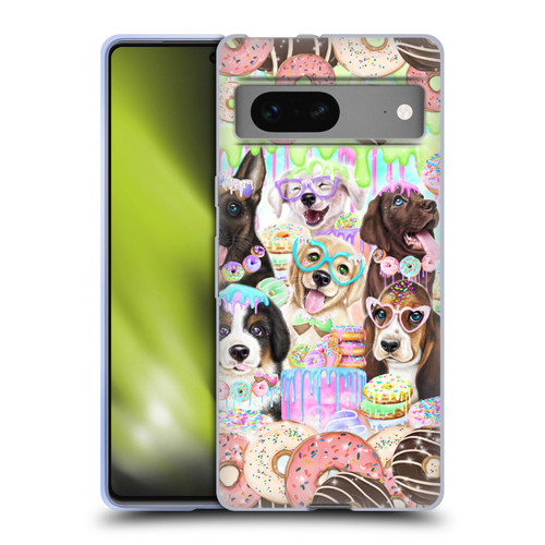 Sheena Pike Animals Puppy Dogs And Donuts Soft Gel Case for Google Pixel 7