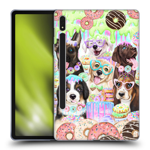 Sheena Pike Animals Puppy Dogs And Donuts Soft Gel Case for Samsung Galaxy Tab S8