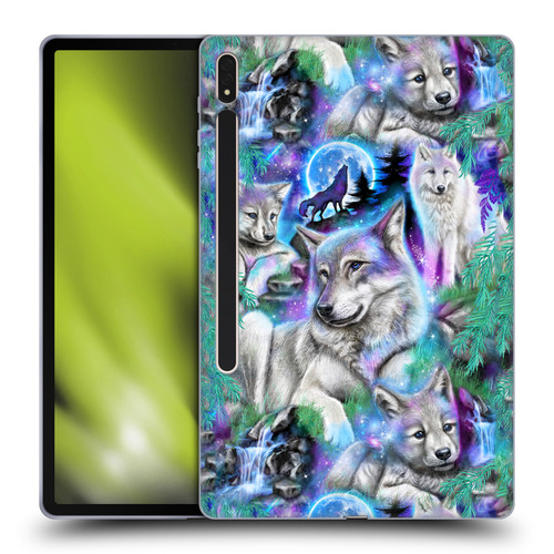 Sheena Pike Animals Daydream Galaxy Wolves Soft Gel Case for Samsung Galaxy Tab S8 Plus
