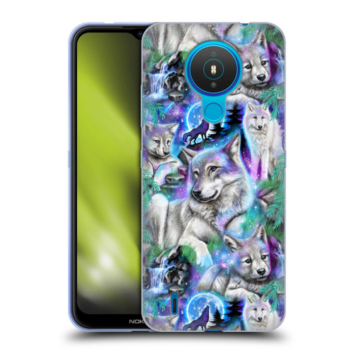 Sheena Pike Animals Daydream Galaxy Wolves Soft Gel Case for Nokia 1.4