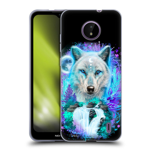Sheena Pike Animals Winter Wolf Spirit & Waterfall Soft Gel Case for Nokia C10 / C20