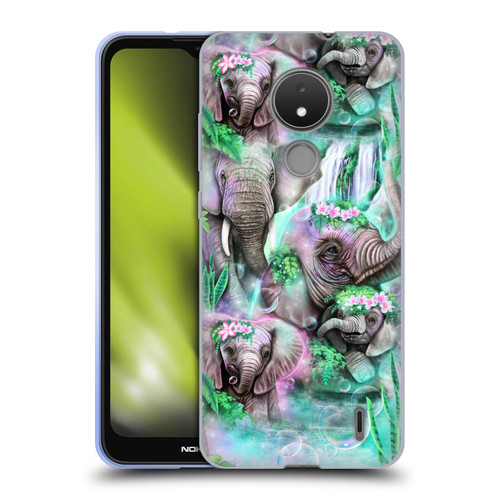Sheena Pike Animals Daydream Elephants Lagoon Soft Gel Case for Nokia C21