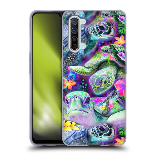 Sheena Pike Animals Daydream Sea Turtles & Flowers Soft Gel Case for OPPO Find X2 Lite 5G