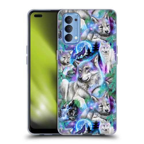 Sheena Pike Animals Daydream Galaxy Wolves Soft Gel Case for OPPO Reno 4 5G