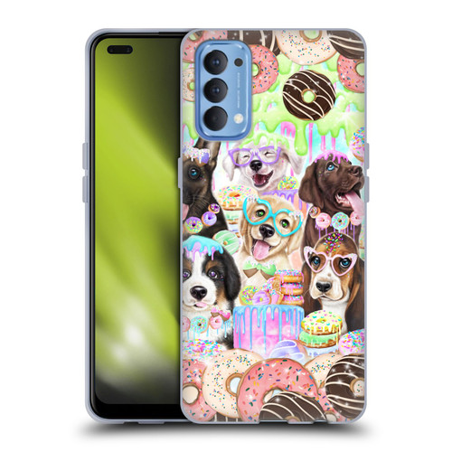 Sheena Pike Animals Puppy Dogs And Donuts Soft Gel Case for OPPO Reno 4 5G